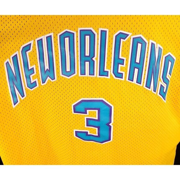 NBA Adidas New Orleans Hornets Chris Paul #3 Swingman Jersey XL Mens Yellow NWT - Picture 4 of 14